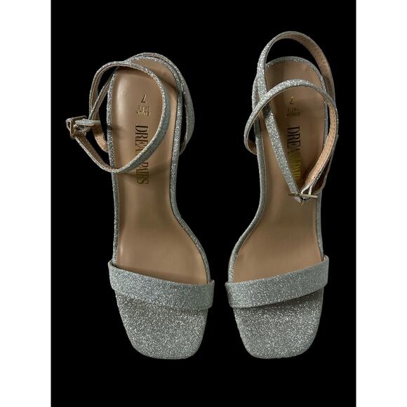 Dream Pairs Womens Silver Open Toe‎ Shoe-Size 7 - Picture 4 of 7